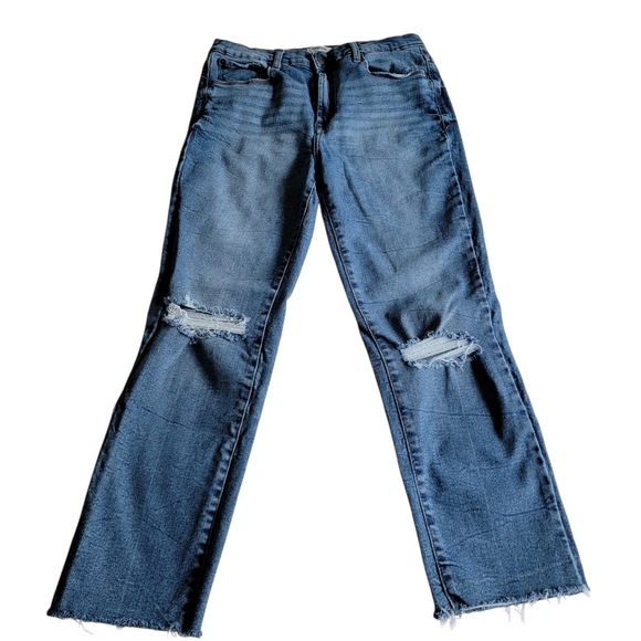 Blue Straight Leg Jeans - Picture 1 of 6
